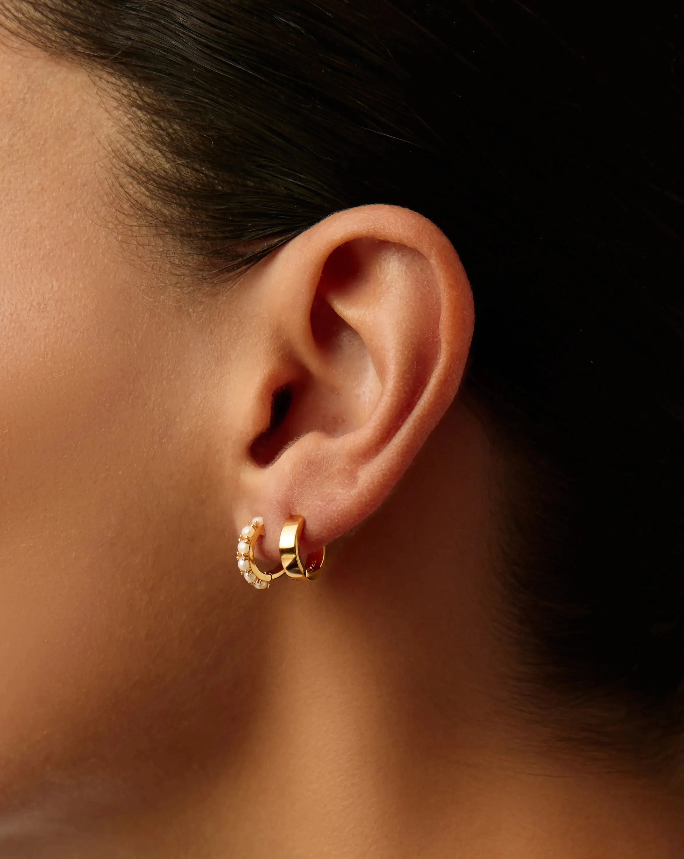Missoma Pearl-fect Duo korvakorut kulta helmi 11 mm