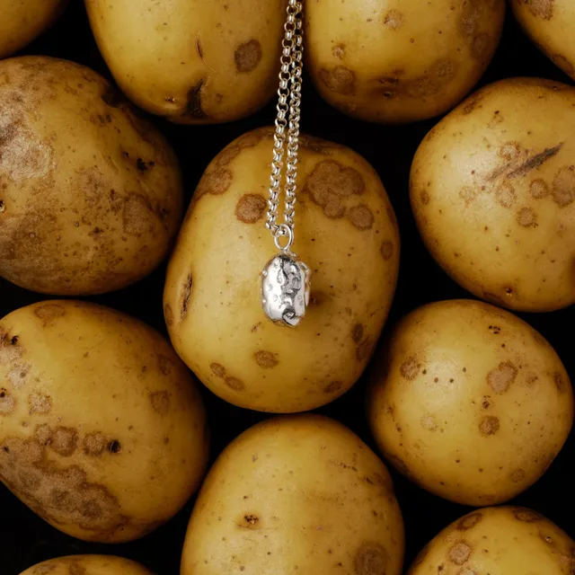 ONKO Potato kaulakoru hopeaa 50 cm