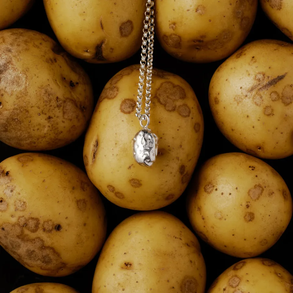 ONKO Potato kaulakoru hopeaa 50 cm