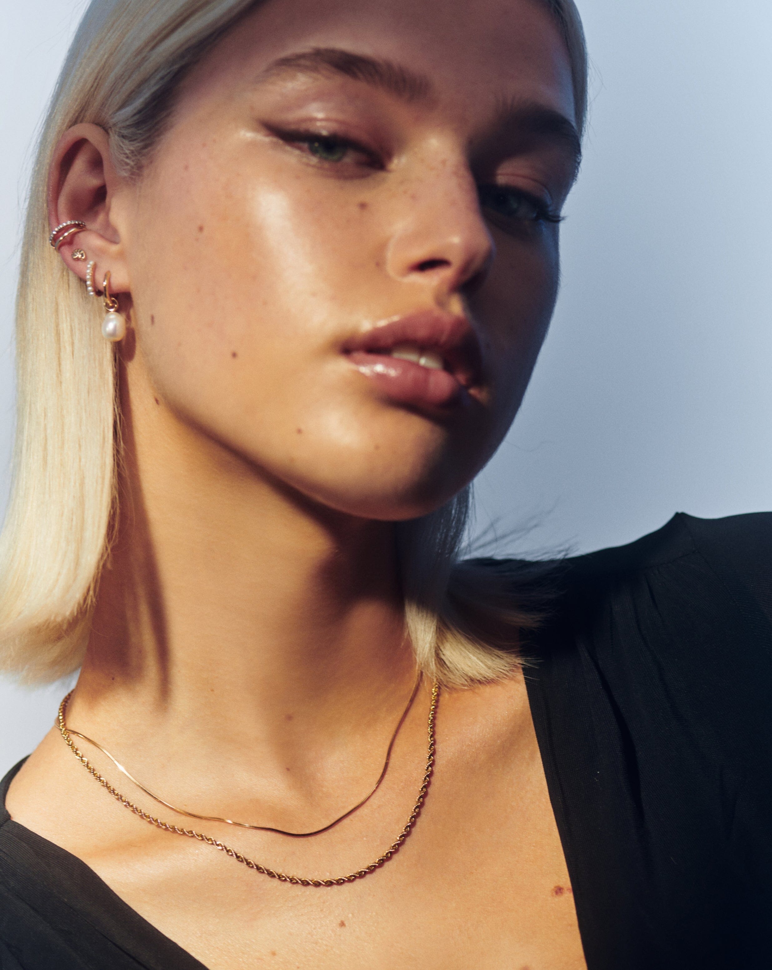 Missoma Square Snake Chain kaulakoru 14ct kulta
