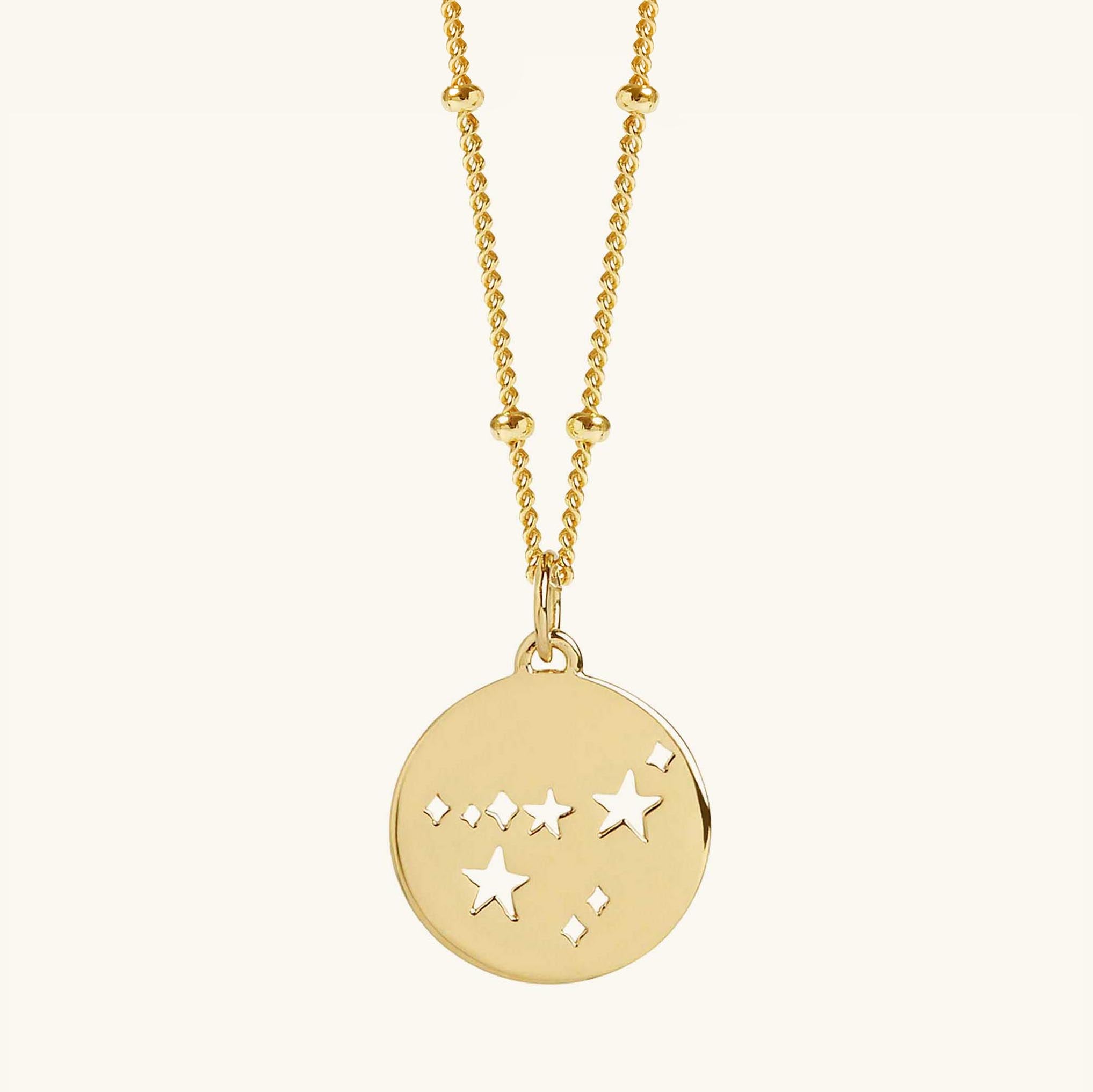 Muru Jewellery Capricorn Star Sign Necklace Gold kaulakoru 18" belcher