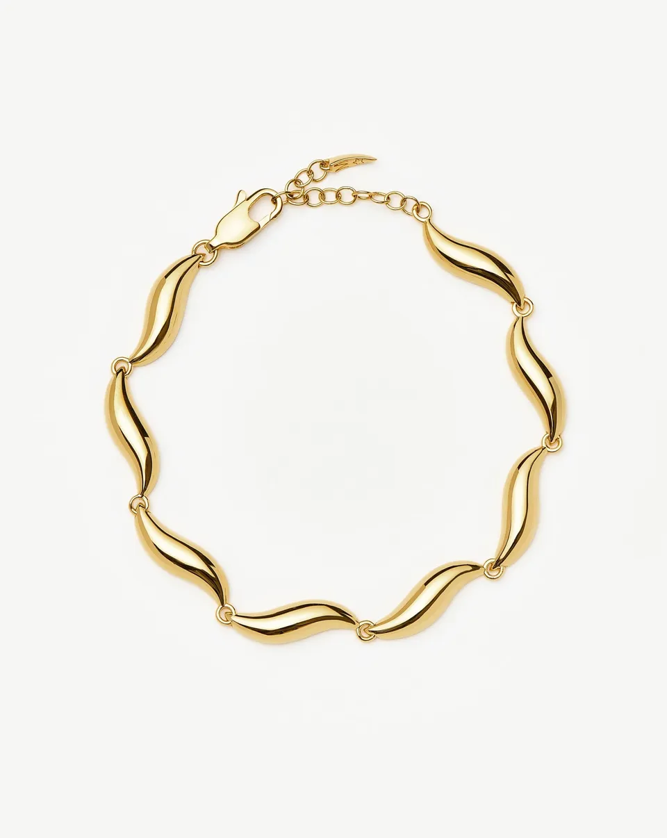 Missoma Savi Signature Link Chain rannekoru kulta 18,5 cm