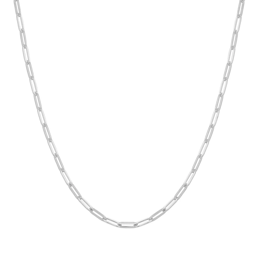 Ania Haie Trailblazer Paper Clip kaulakoru 380mm hopea