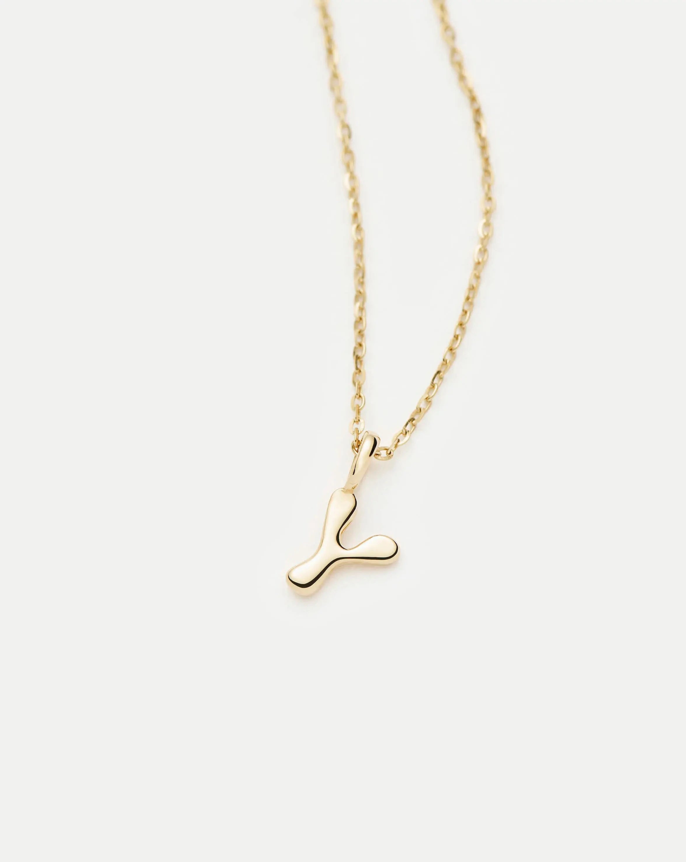 Missoma Initial Mini Pendant kaulakoru Y 14k kulta