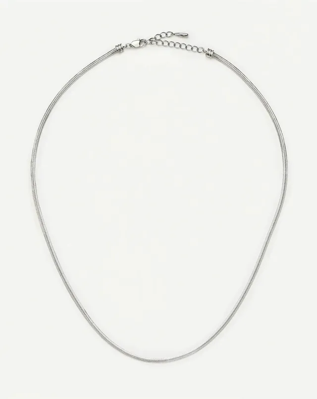 Missoma Thin Snake Chain kaulakoru hopea 45 cm