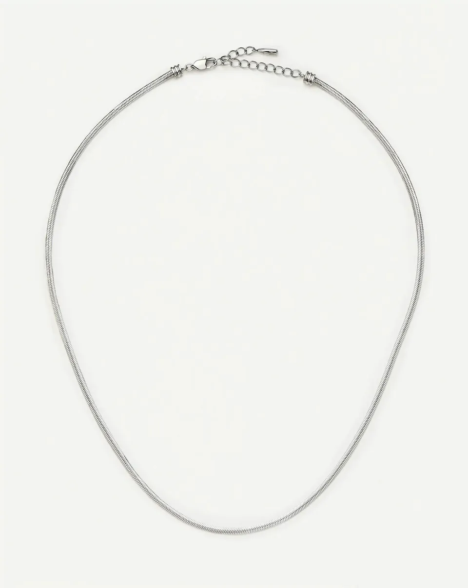 Missoma Thin Snake Chain kaulakoru hopea 45 cm