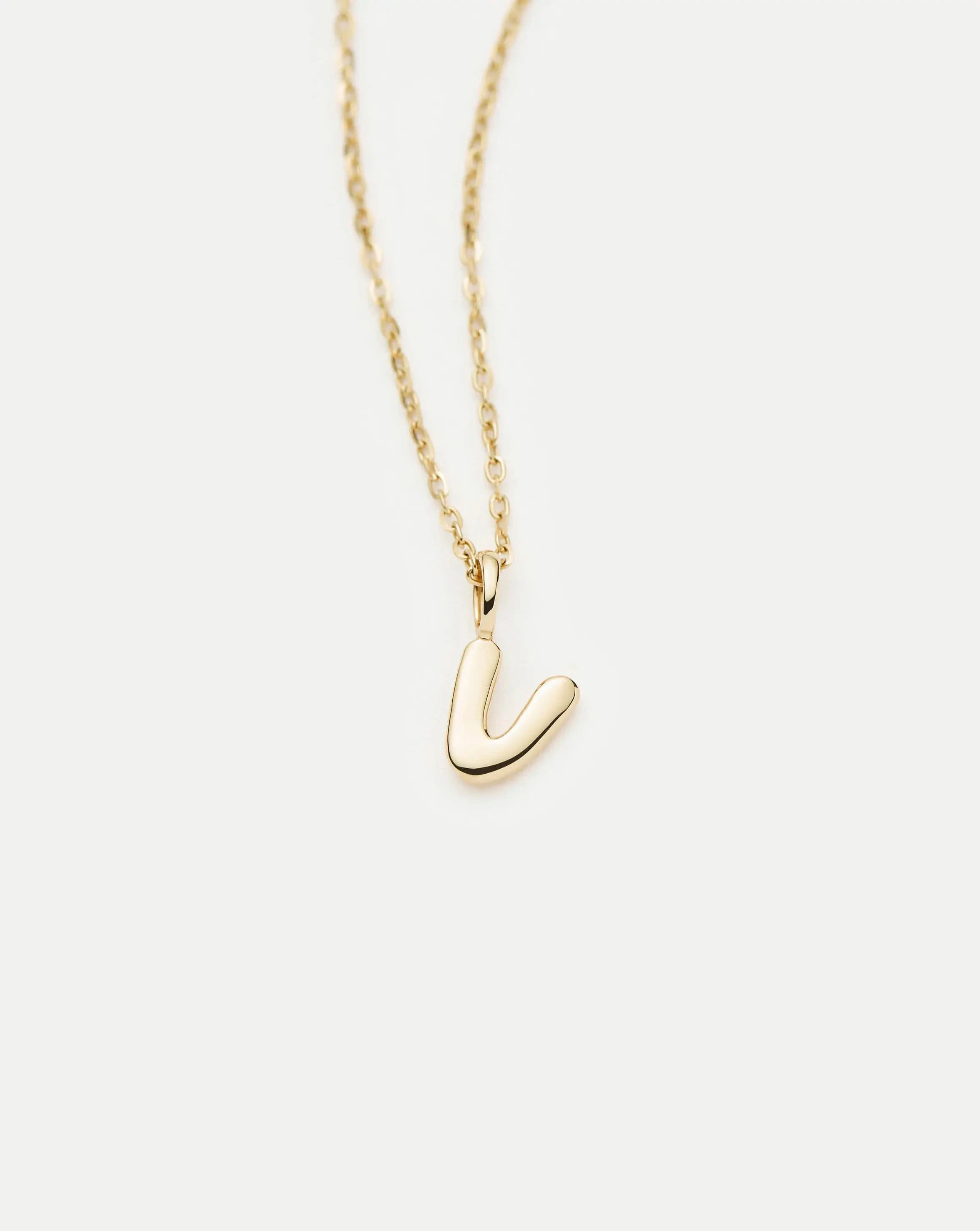Missoma Solid Gold Initial V kaulakoru 14k kulta