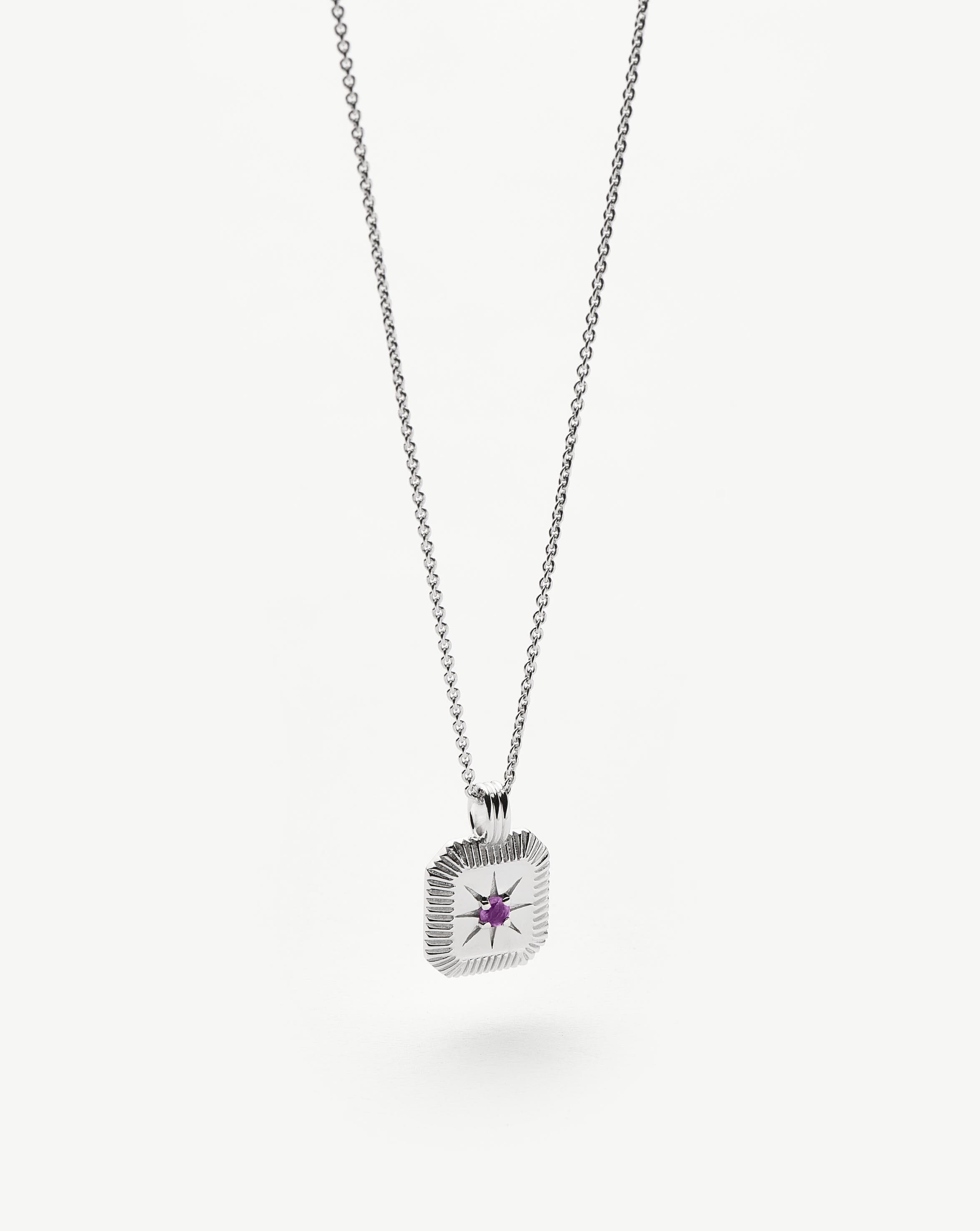 MISSOMA February Birthstone kaulakoru hopea ametisti