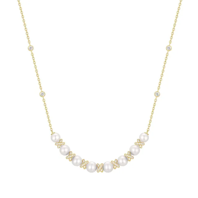Ania Haie Reimaginer Sparkling Braided Shell Pearl kaulakoru kulta