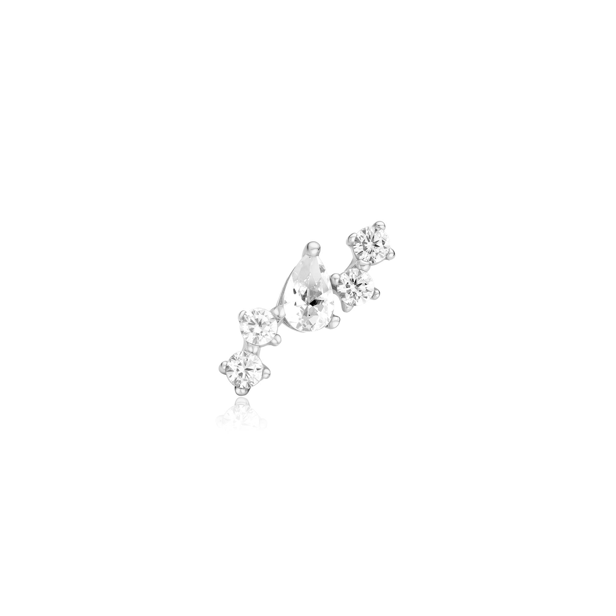 Ania Haie Constellation Barbell korvakoru hopea zirkonia 1 kpl