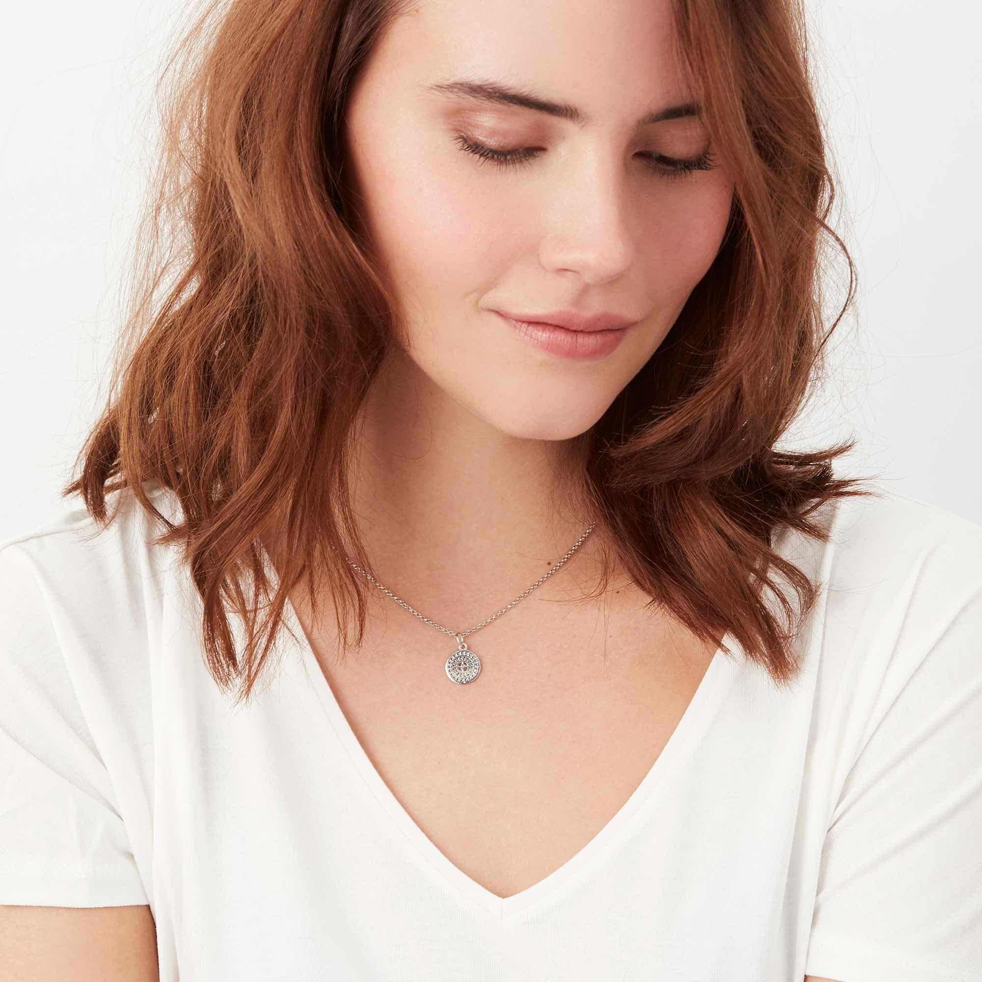 Muru Jewellery Mini Ancient Sun kaulakoru hopea säädettävä