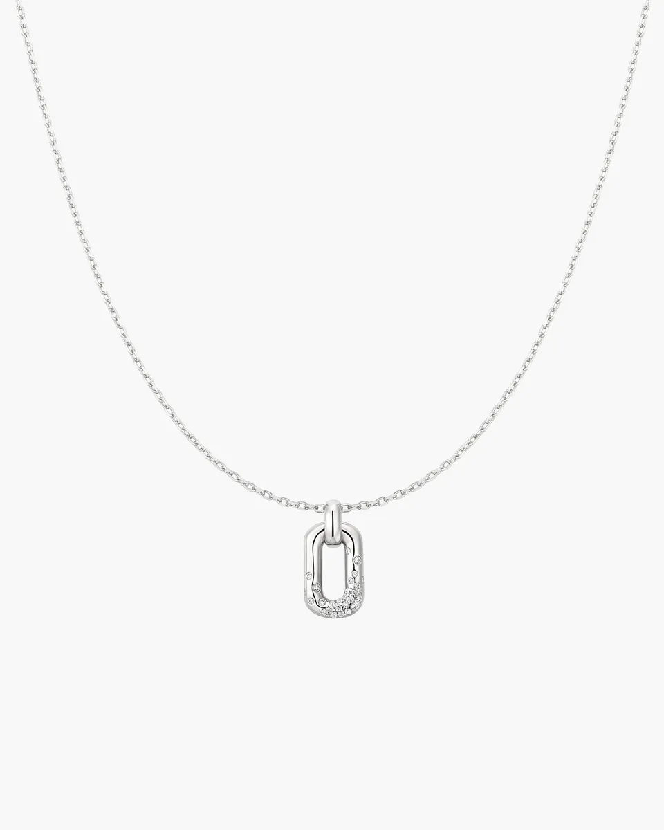 Ania Haie Wanderer Sparkling Oval kaulakoru hopea zirkonia