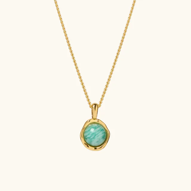 Muru Tiny Amazonite Necklace kaulakoru kulta amazoniitti