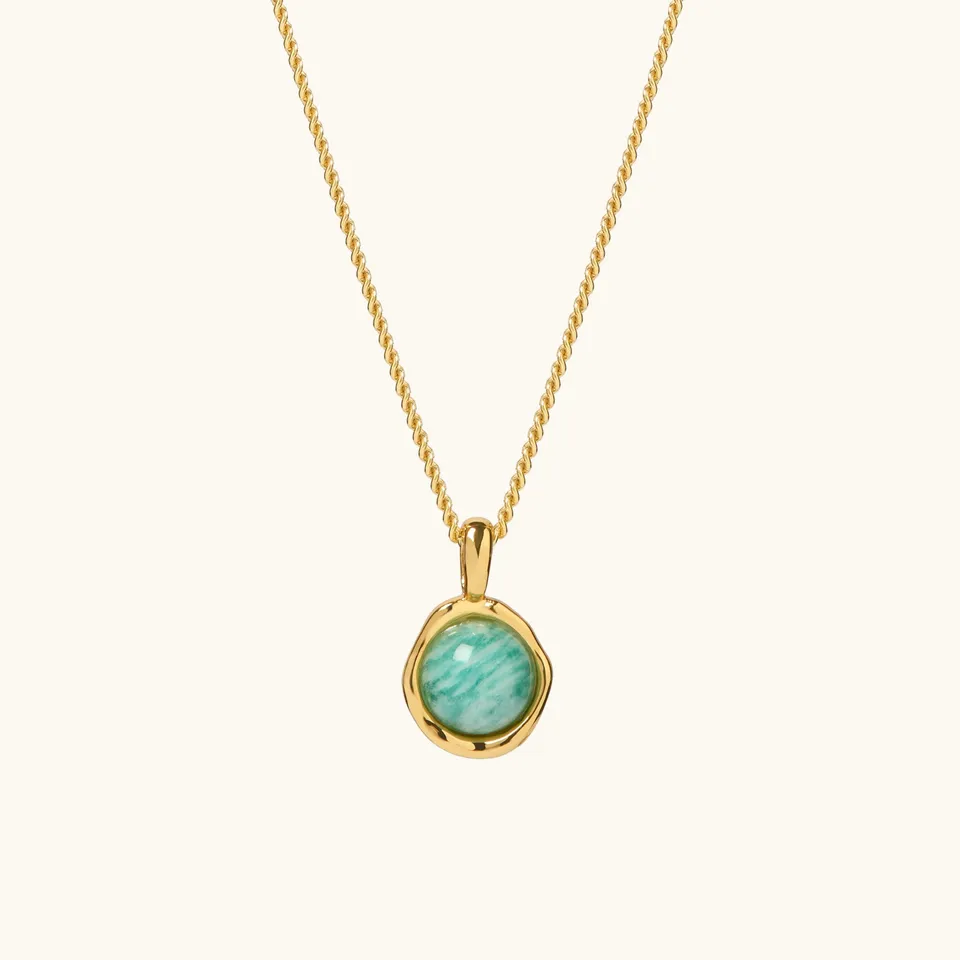 Muru Tiny Amazonite Necklace kaulakoru kulta amazoniitti