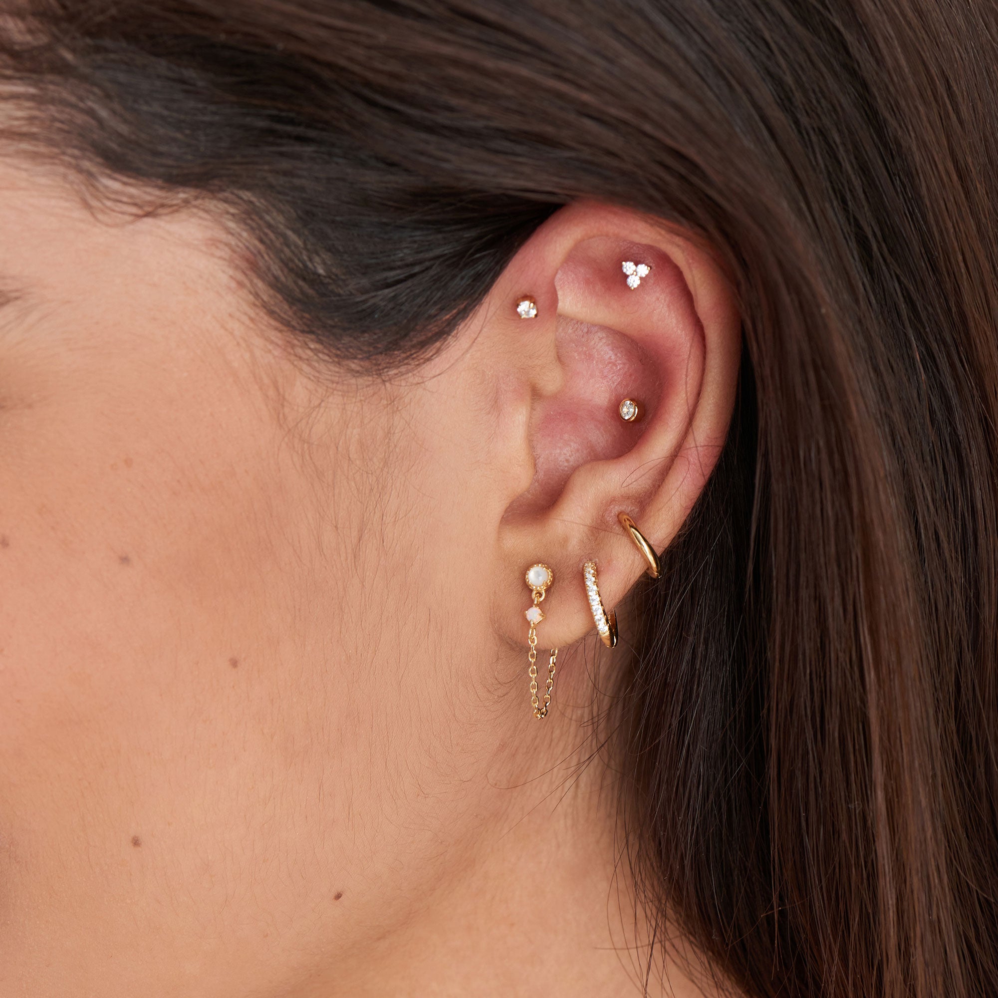 Ania Haie Ear Edit Sparkle Huggie korvakorut kulta 12 mm