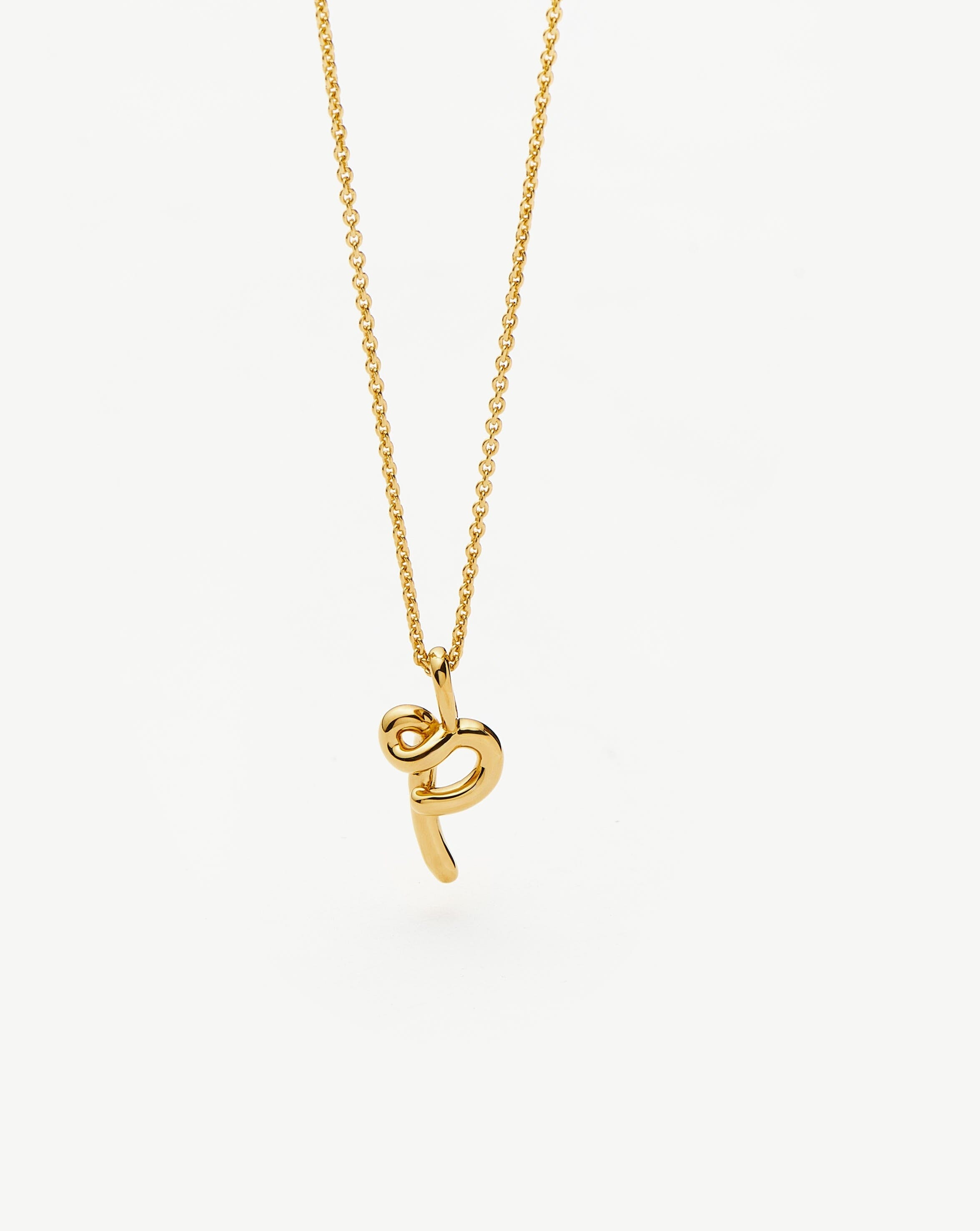 MISSOMA Curly Molten Mini Initial P kaulakoru kulta 41–45 cm