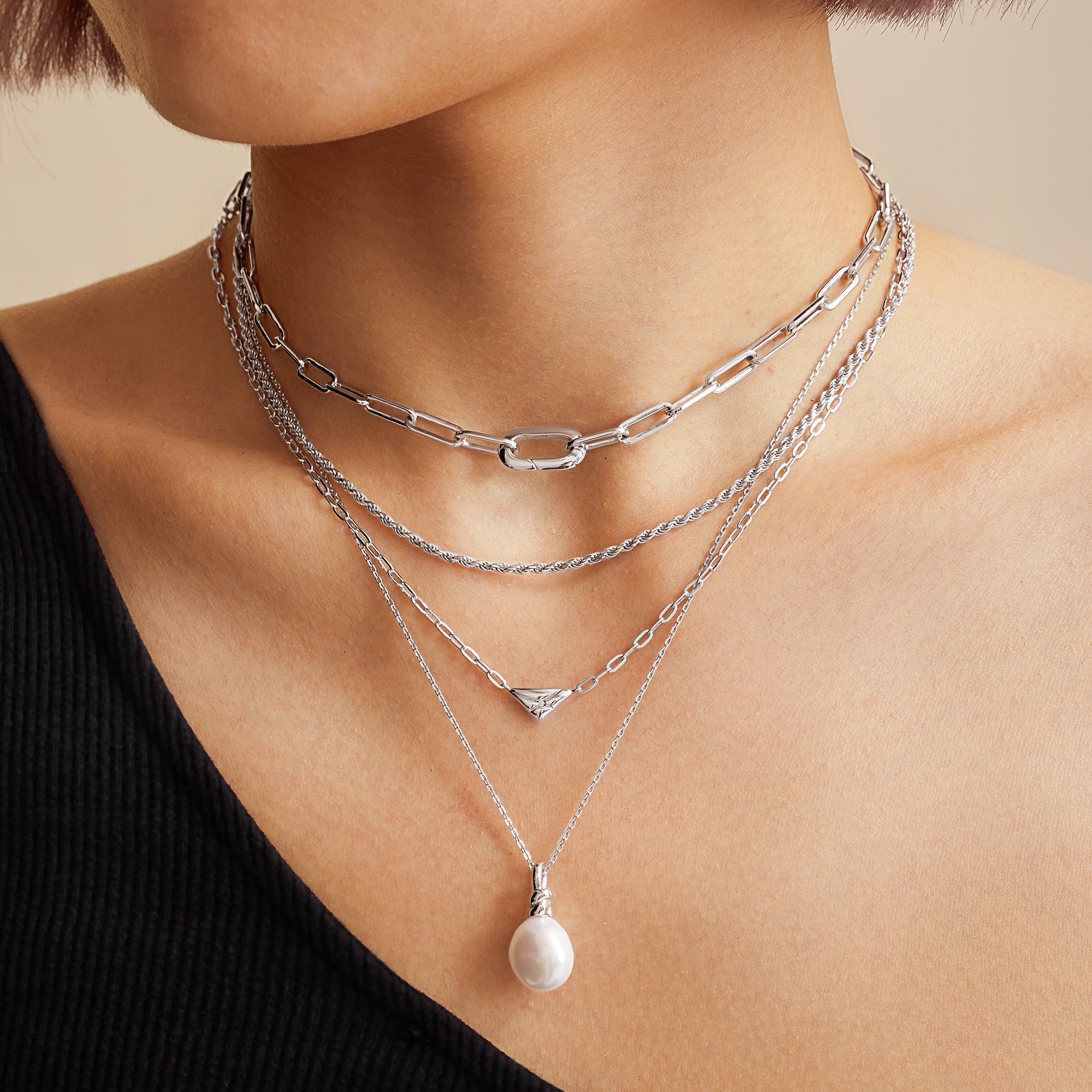 Ania Haie Rope Twist Chain kaulakoru hopea 400mm