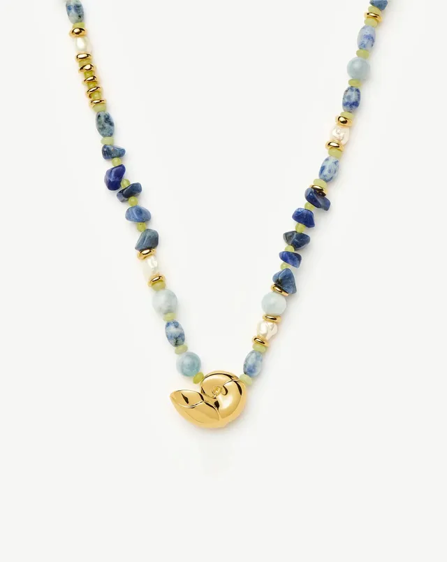 MISSOMA Shell Statement Multi Beaded kaulakoru kulta monivärinen