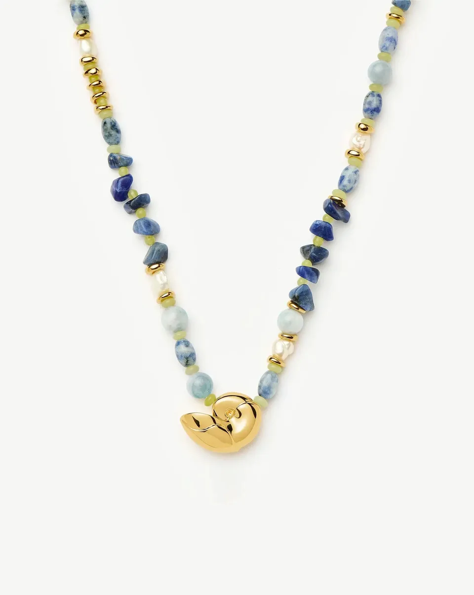 MISSOMA Shell Statement Multi Beaded kaulakoru kulta monivärinen