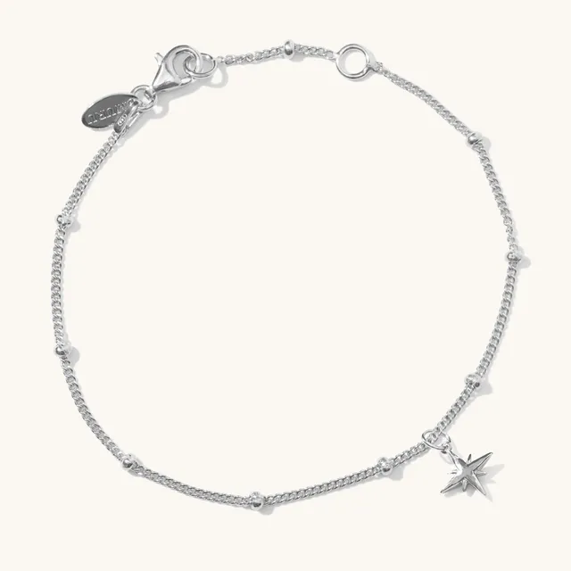 Muru Jewellery Guiding Star rannekoru hopea tähti