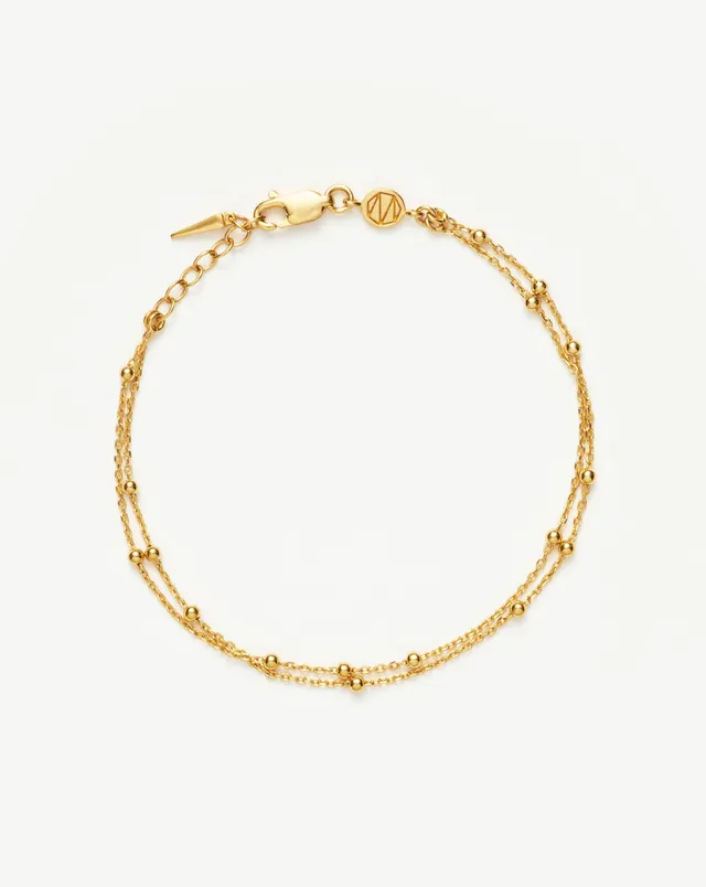 Missoma Double Chain rannekoru kullattu S/M