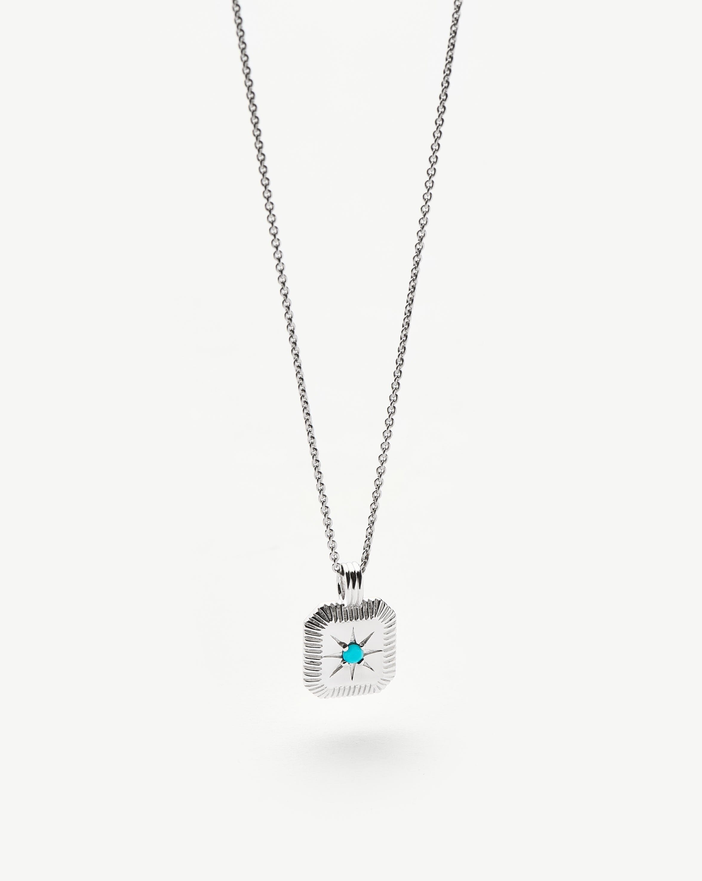 Missoma December Birthstone kaulakoru hopea turkoosi