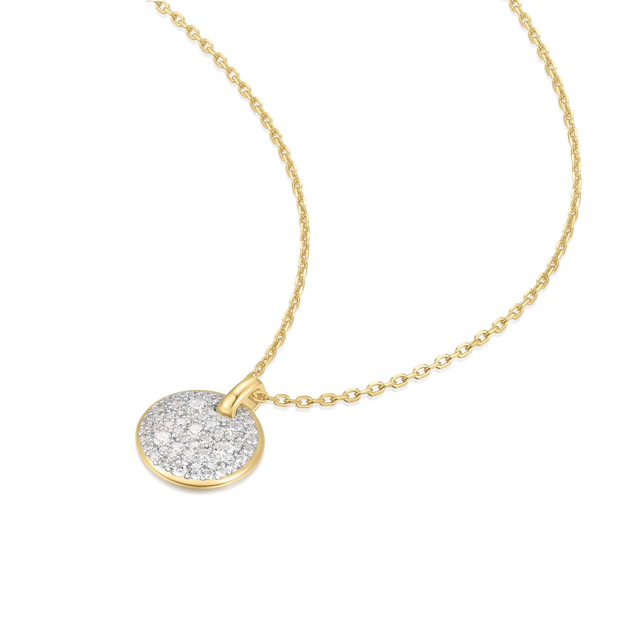 Ania Haie Reimaginer Large Pavé Disc kaulakoru two-tone