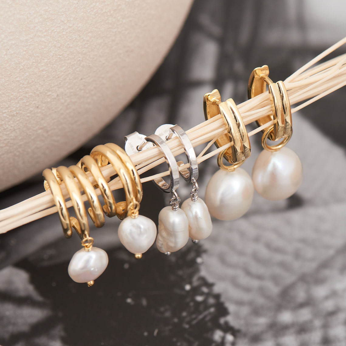 Ania Haie Pearl Mini Hoop korvakorut hopea helmi