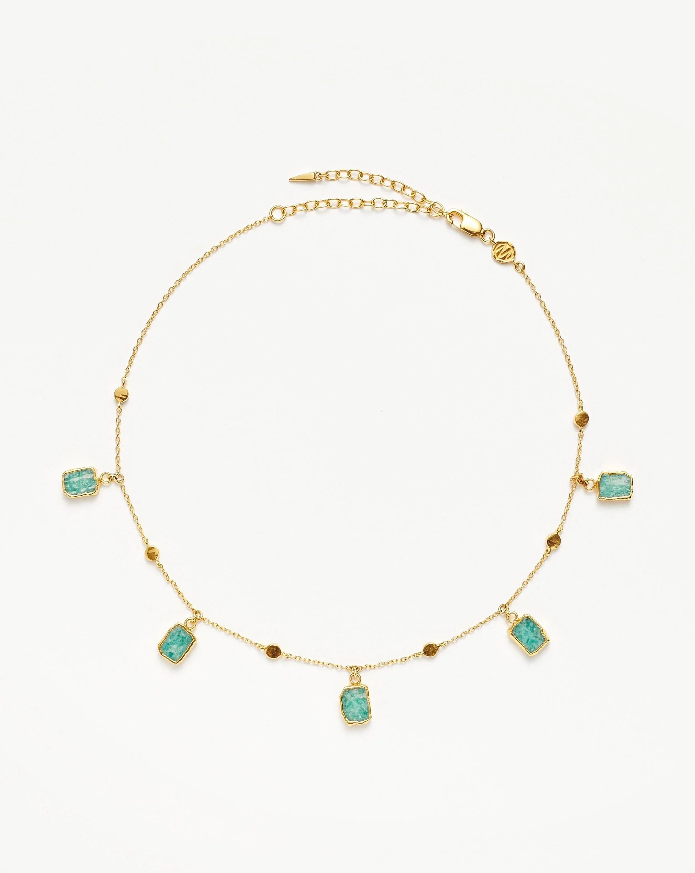 Missoma Lena Charm Choker kaulakoru amazonite kullattu