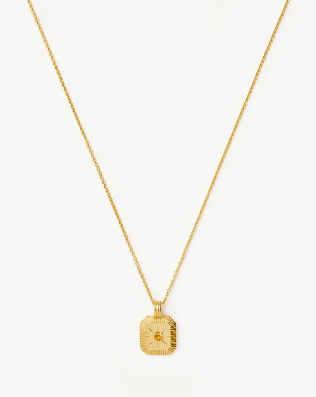 Missoma November Birthstone kaulakoru kulta sitriini