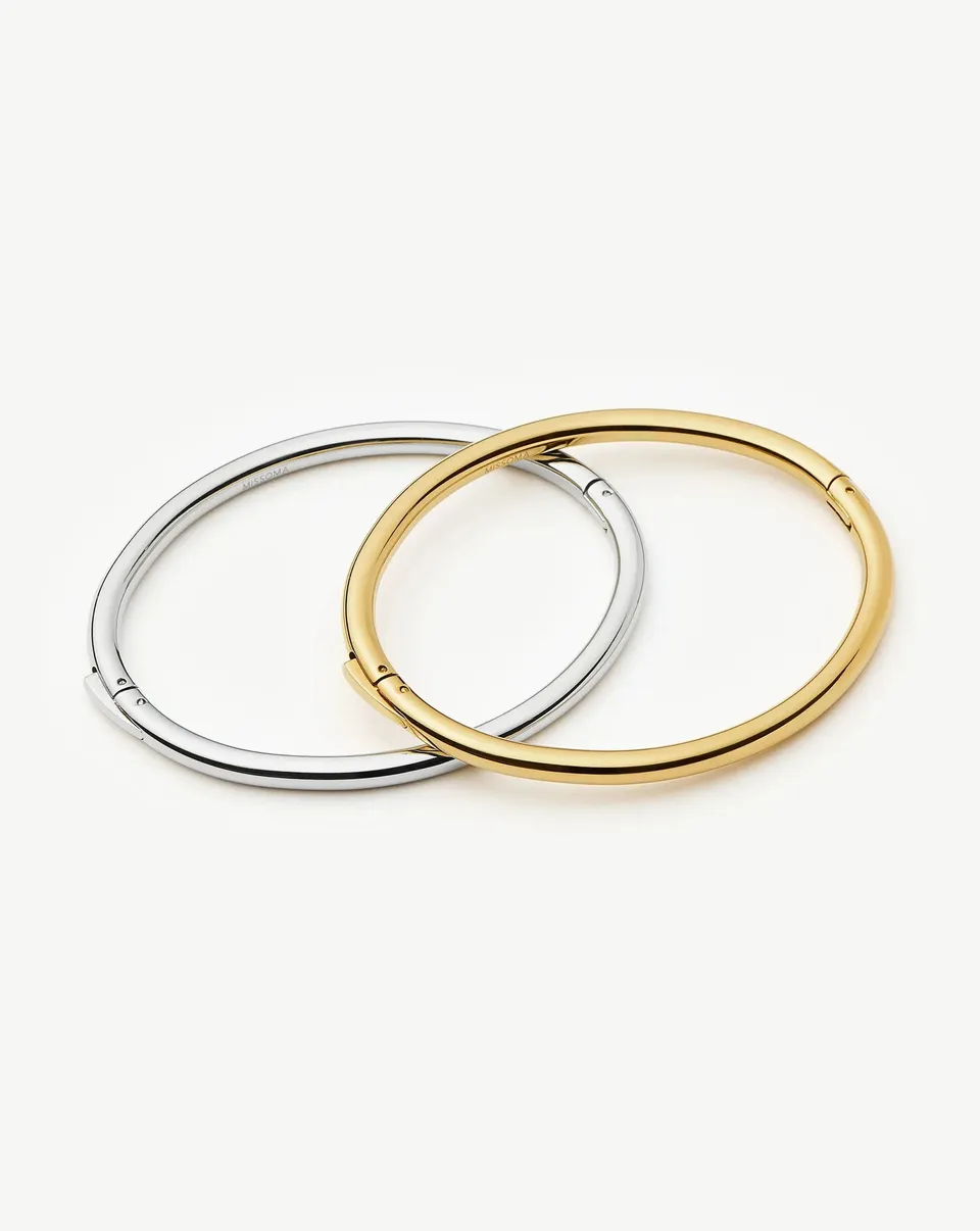 MISSOMA Classic Bangle Set rannerenkaat kulta hopea
