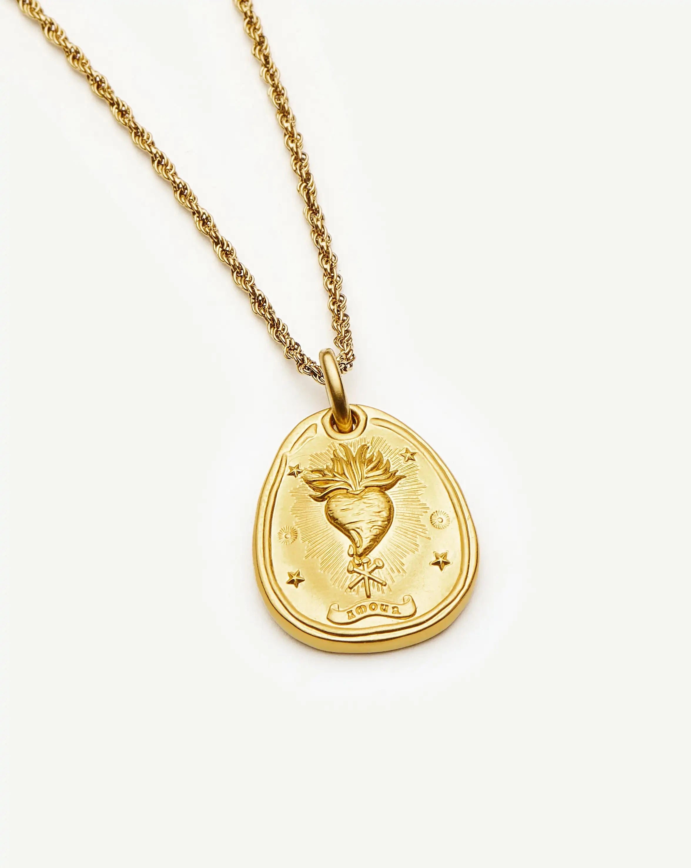 Missoma Heart Talisman kaulakoru kullattu sydän