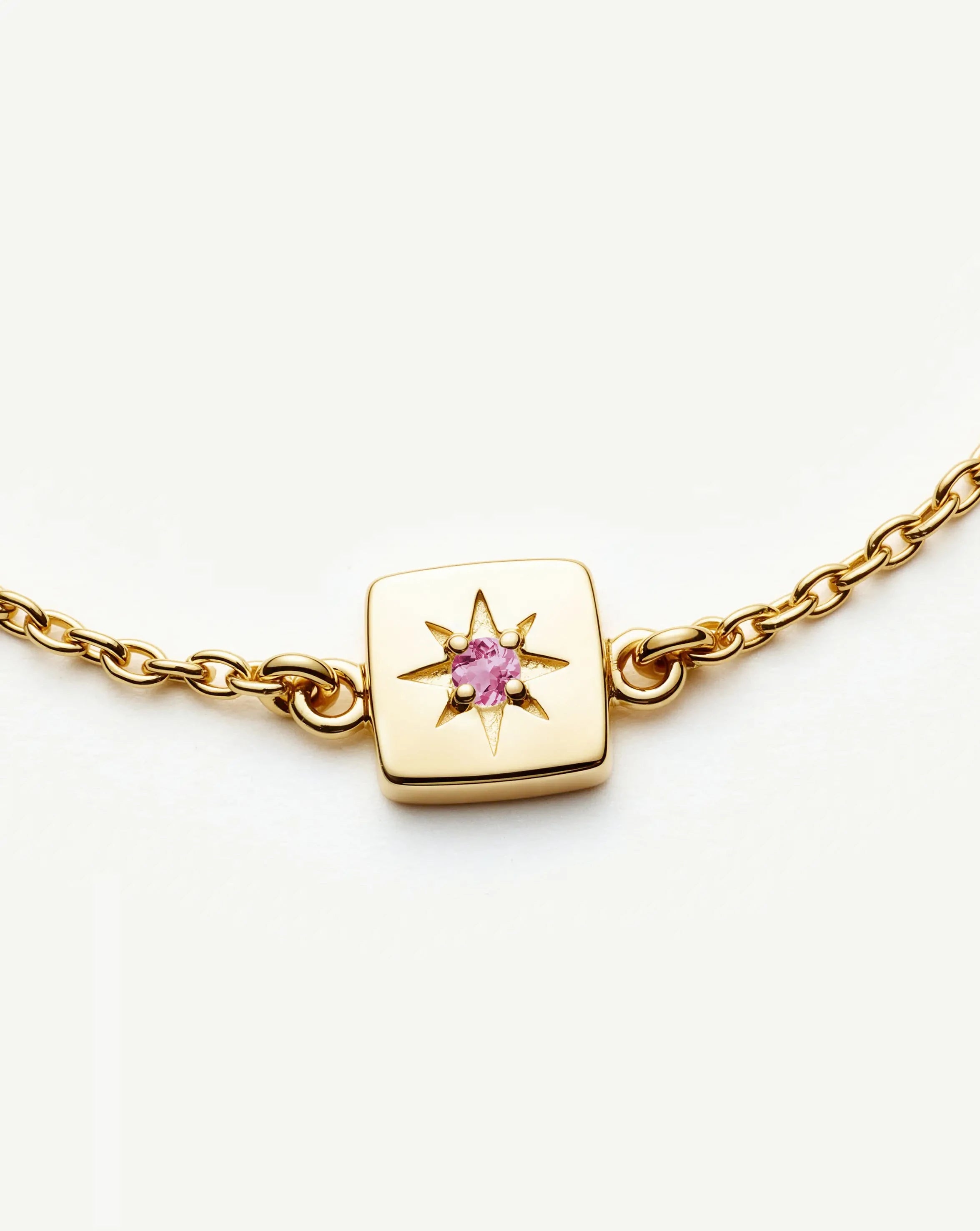 October Birthstone Slider rannekoru kulta turmaliini