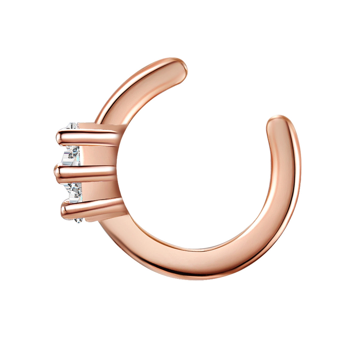 Glanzstücke München Earcuff korvamansetti ruusukulta zirkonia