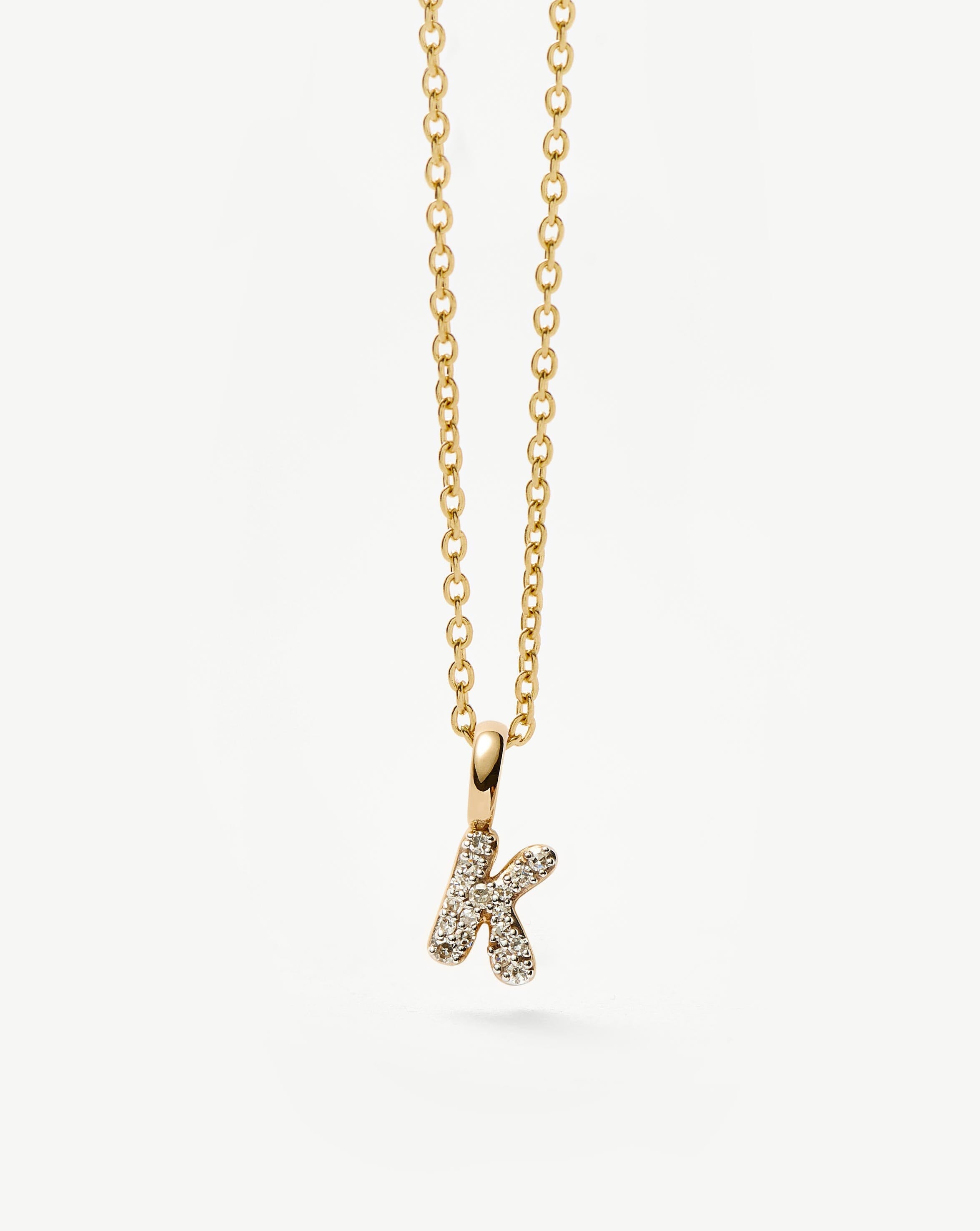 Missoma Diamond Initial K kirjainkaulakoru timantti kulta