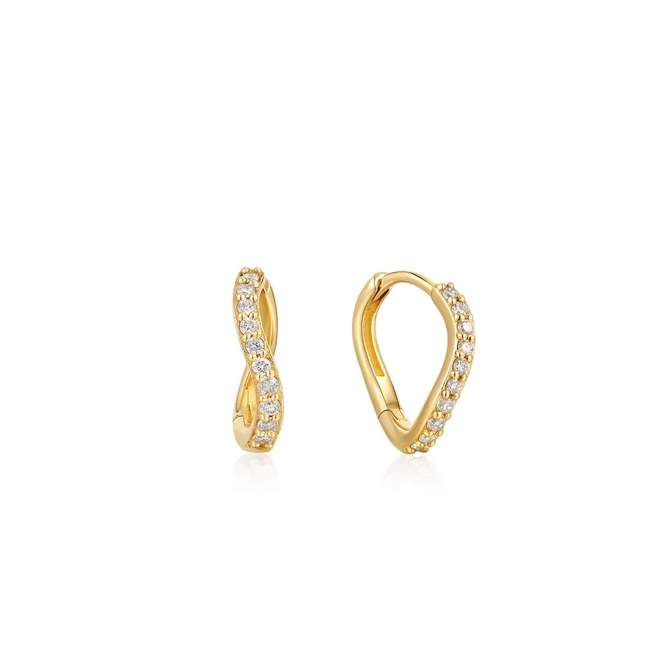 Ania Haie Magma 14kt Gold Diamond Huggie korvakorut kulta