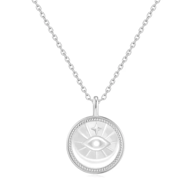 Ania Haie Tide Echo Evil Eye medaljonkikaulakoru helmiäinen