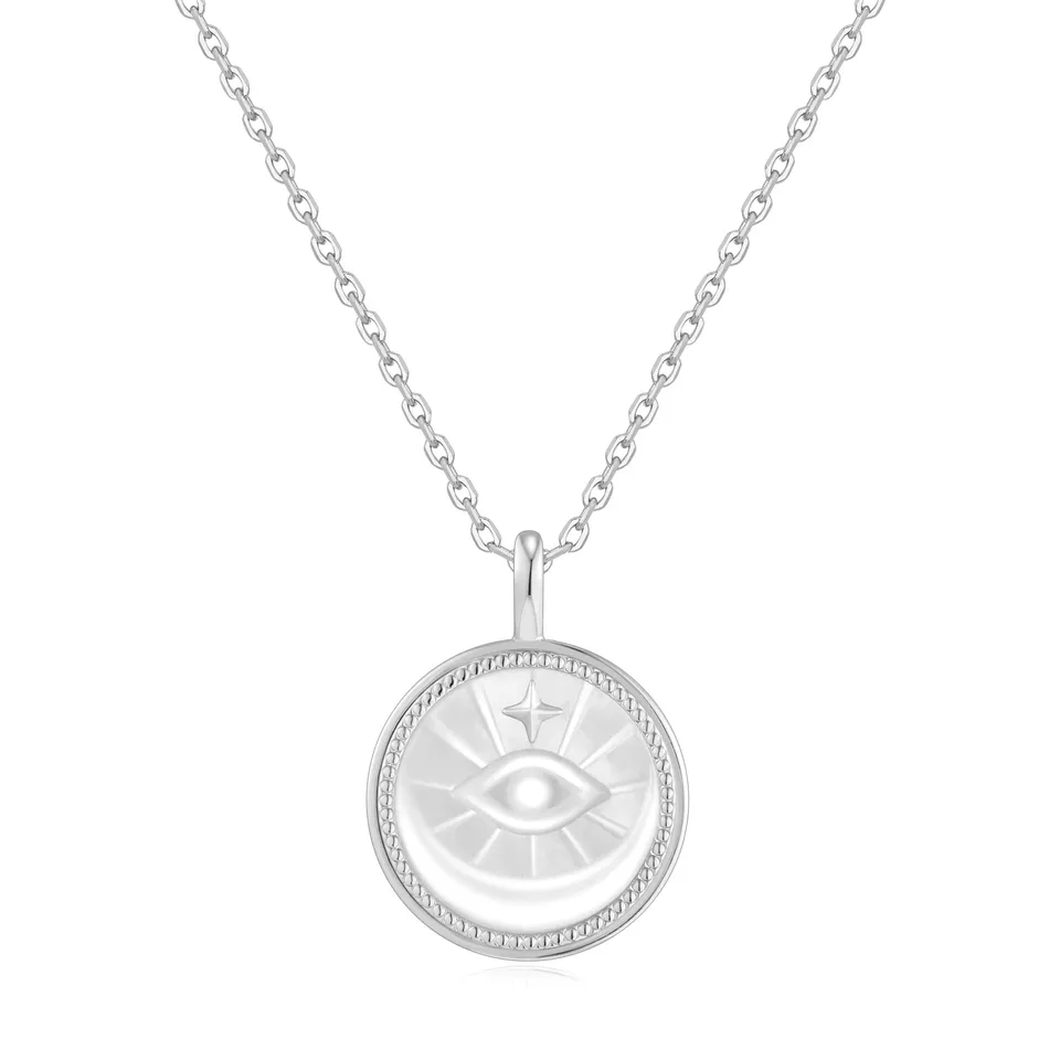 Ania Haie Tide Echo Evil Eye medaljonkikaulakoru helmiäinen