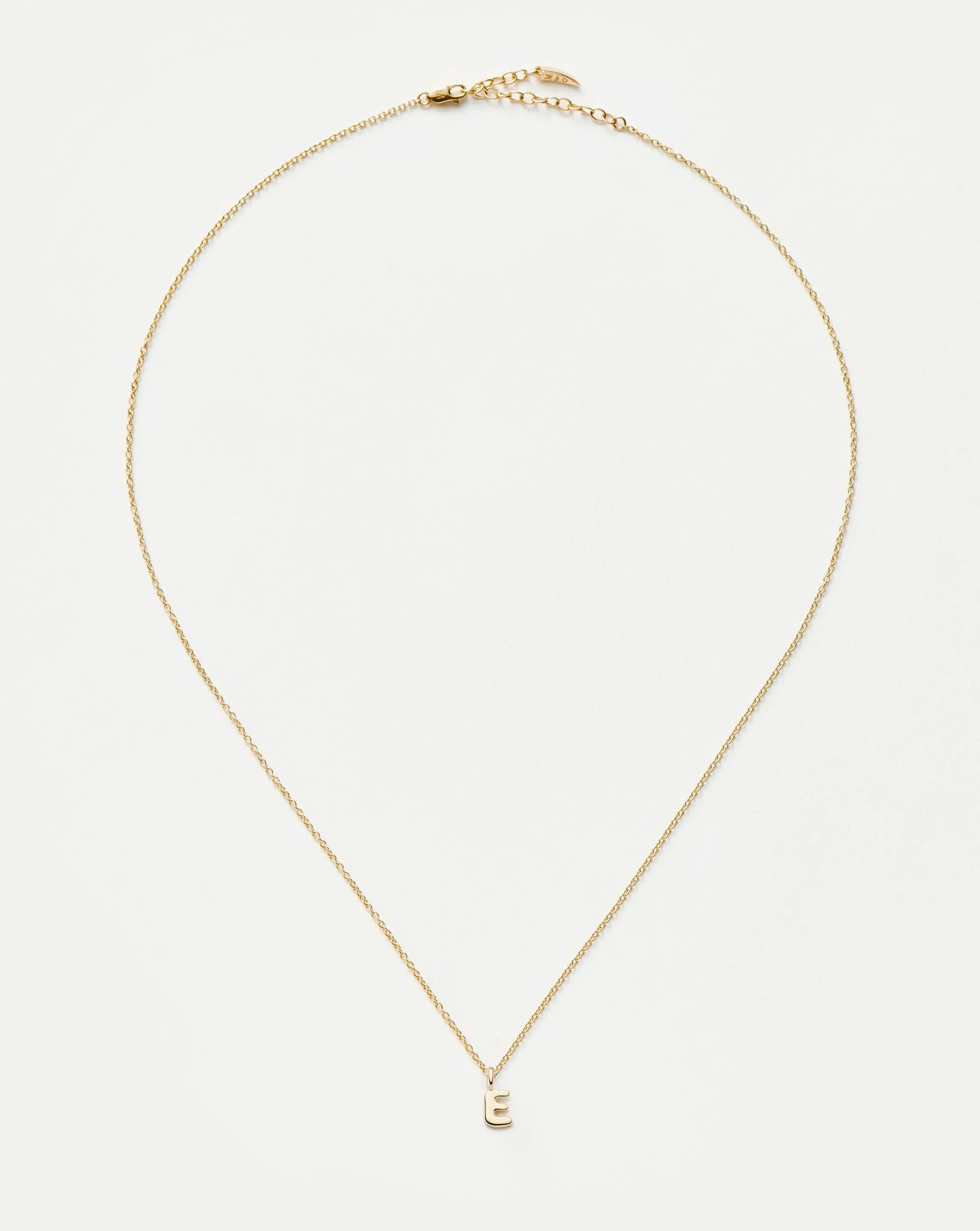 Missoma Initial Mini Pendant kaulakoru E 14k kultaa