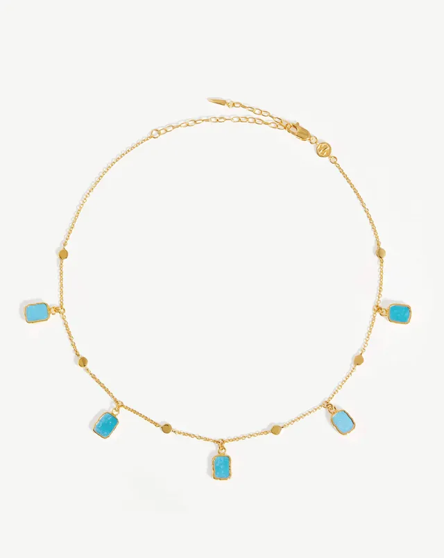 Missoma Lena Charm Choker kaulakoru turkoosi