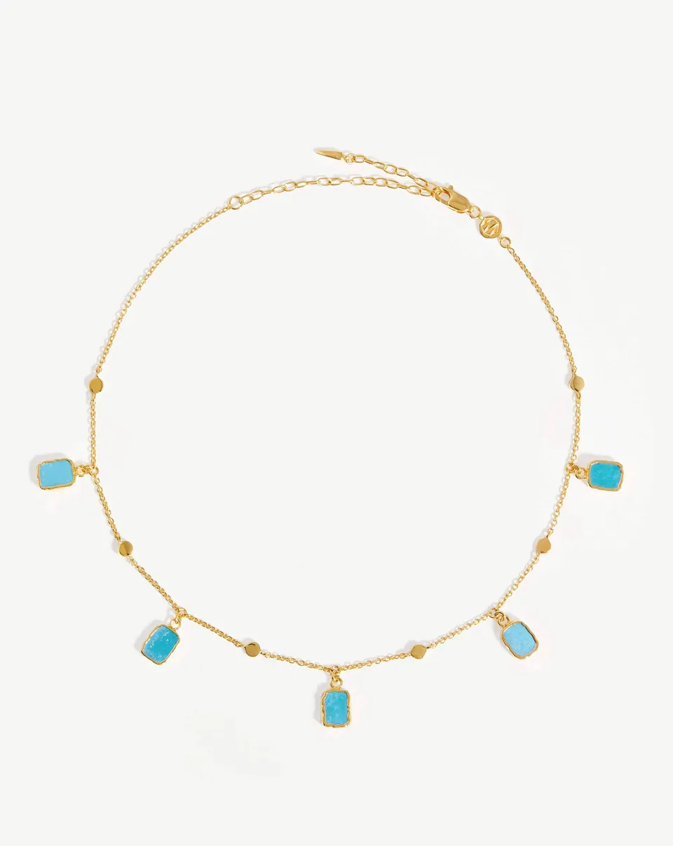 Missoma Lena Charm Choker kaulakoru turkoosi