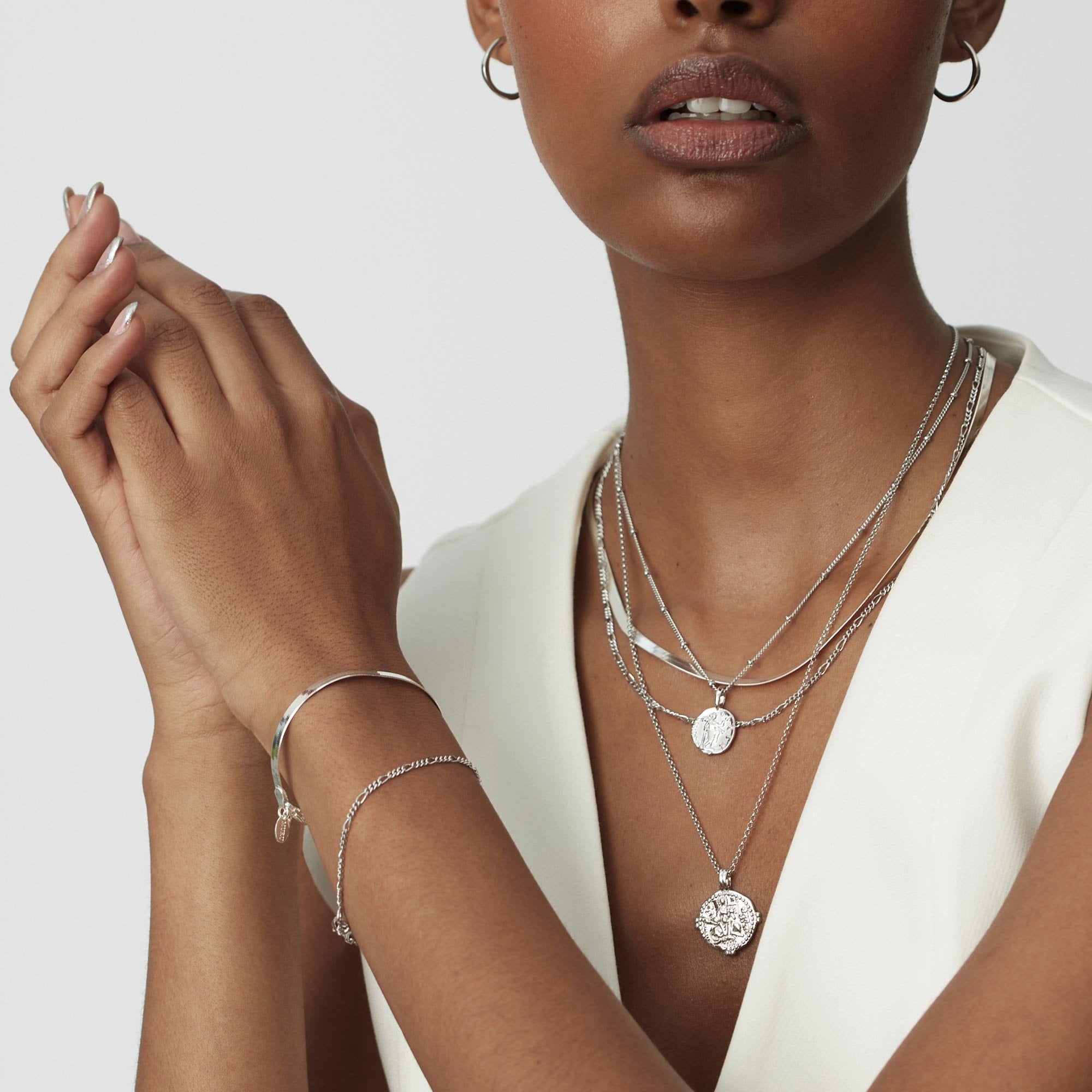 Muru Jewellery Figaro rannekoru hopea figaroketju