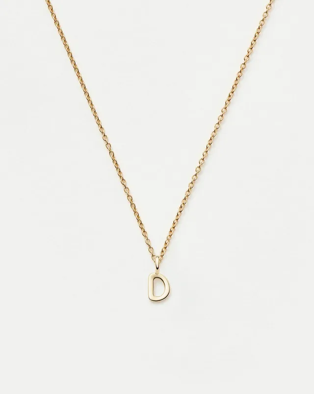 Missoma Initial Mini Pendant kaulakoru D 14ct keltakulta